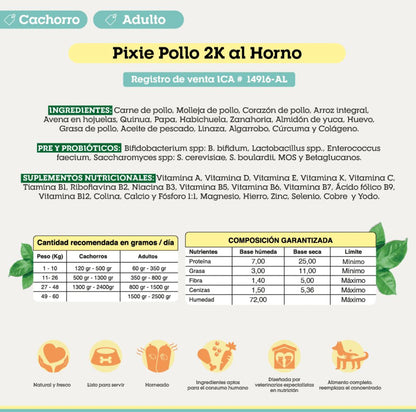 PIXIE HORNEADA DE POLLO 2k