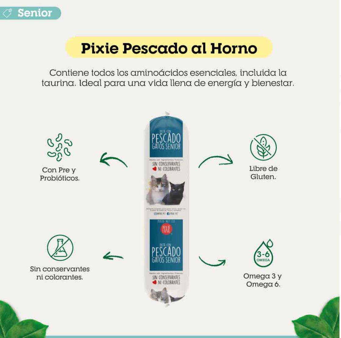 PIXIE PESCADO AL HORNO SENIOR 200g