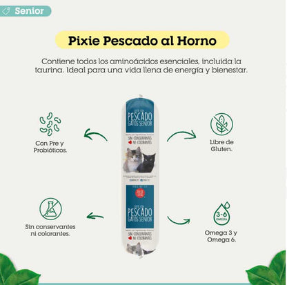 PIXIE PESCADO AL HORNO SENIOR 200g