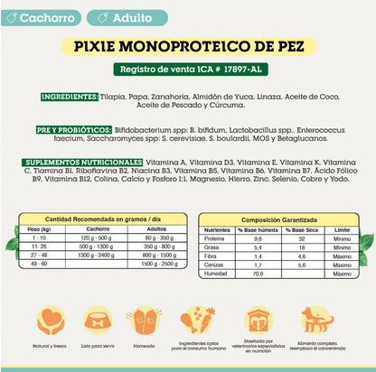 PIXIE MONOPTROTEICO DE PEZ 500g
