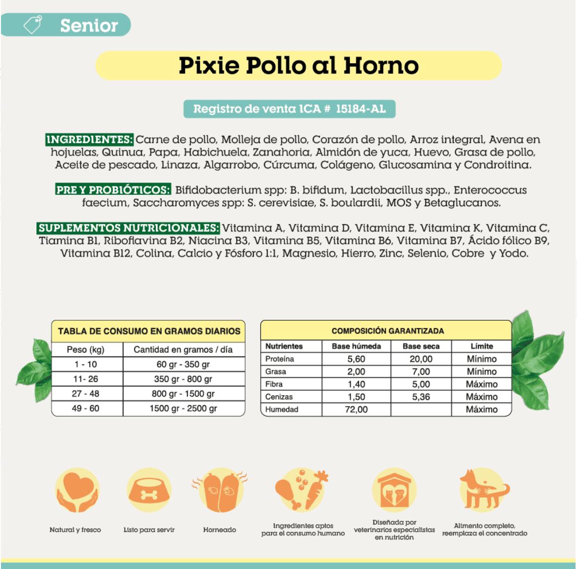 PIXIE POLLO SENIOR 500g