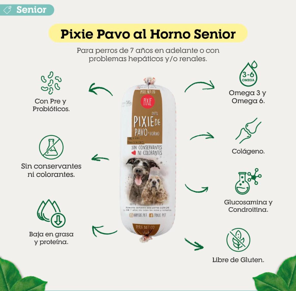 PIXIE PAVO AL HORNO SENIOR 500g