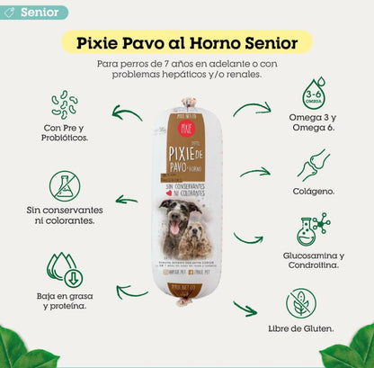 PIXIE PAVO AL HORNO SENIOR 500g