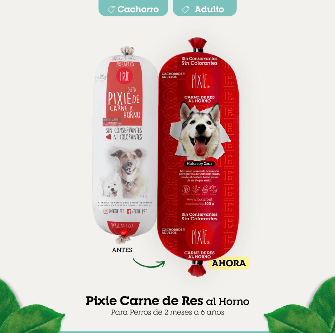 PIXIE CARNE DE RES AL HORNO 500g