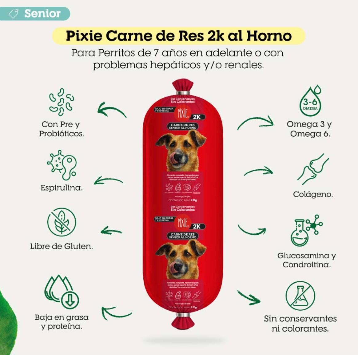 PIXIE CARNE DE RES SENIOR 2k