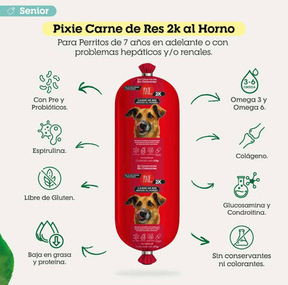 PIXIE CARNE DE RES SENIOR 2k