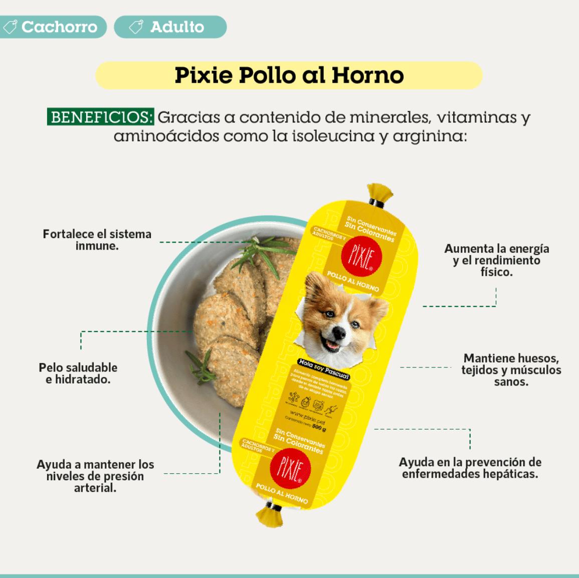 PIXIE POLLO AL HORNO 500gr