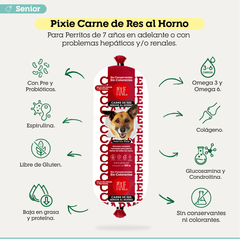 PIXIE DE CARNE SENIOR 500gr