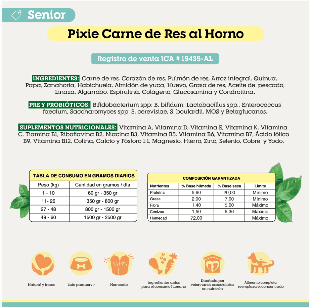 PIXIE DE CARNE SENIOR 500gr