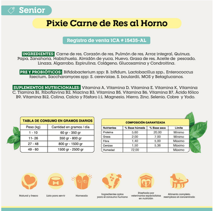 PIXIE DE CARNE SENIOR 500gr