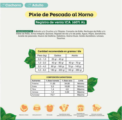 PIXIE DE PESCADO AL HORNO 200g