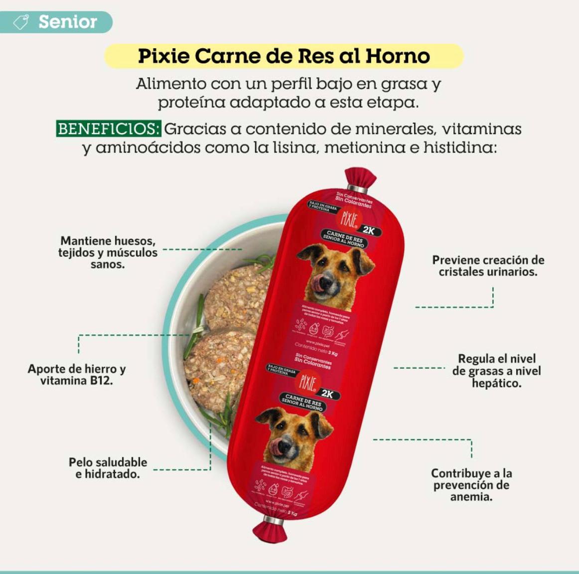 PIXIE CARNE DE RES SENIOR 2k