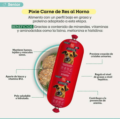 PIXIE CARNE DE RES SENIOR 2k