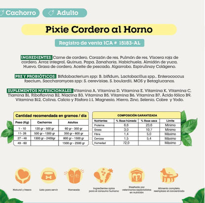 PIXIE CORDERO AL HORNO 500g